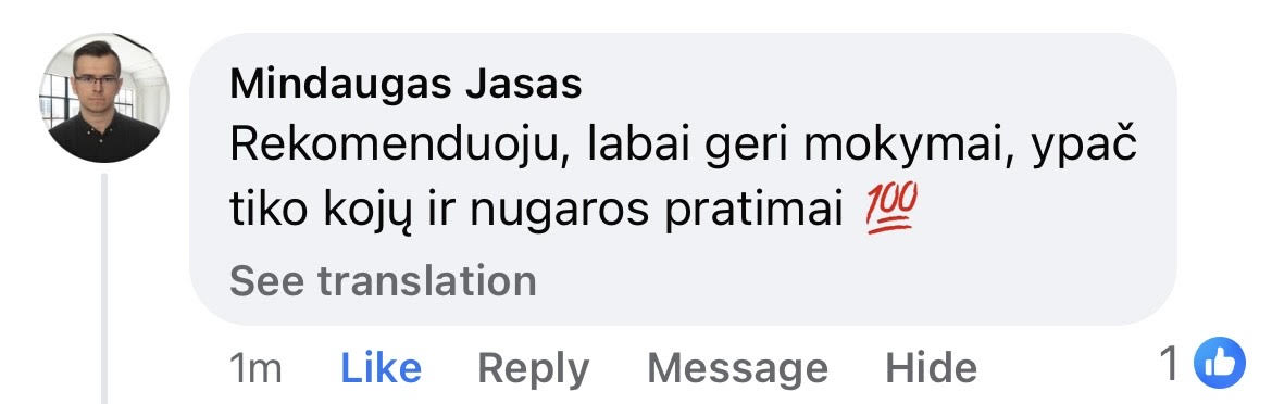 Kliento atsiliepimas