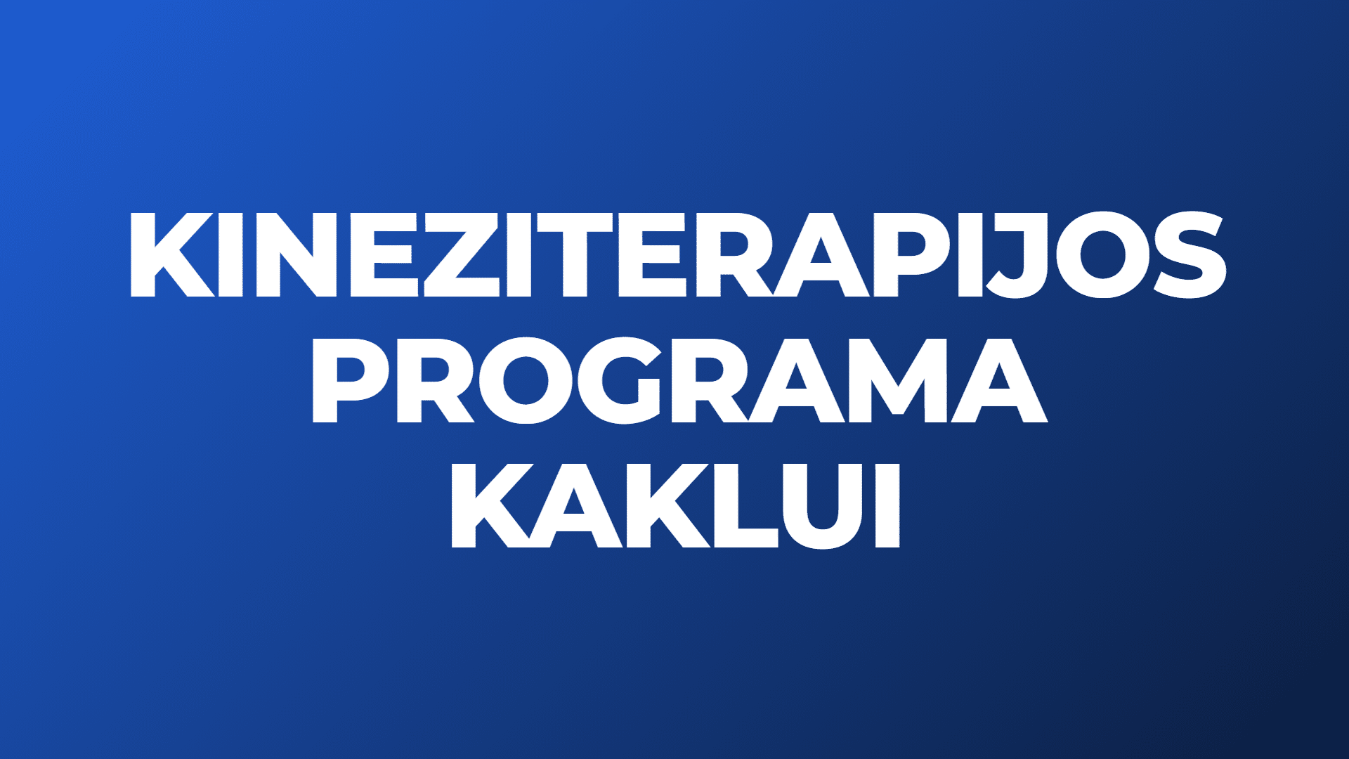 Video kineziterapijos programa kaklui